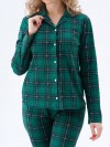 Пижама в клетку с брюками и рубашкой Family look - 2 Пижама в клетку с брюками и рубашкой Family look - 2