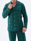 Пижама в клетку с брюками и рубашкой Family look - 3 Пижама в клетку с брюками и рубашкой Family look - 3